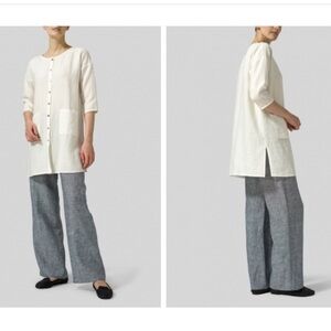 Nic + Zoe Linen Blend Wide Leg Pants Size 14